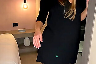 naughty business trip - boss fucks secretary in sexy pantyhose and heels in the hotel room, businessbitch