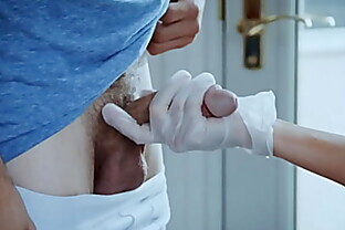 Doctor Aunt examines nephews cock 6 min