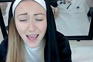 nun halloween cosplay camSlut masturbating at  28 min