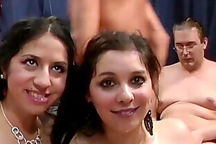 cute teens in her first gangbang