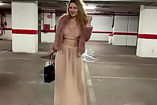 Flashing naked under my seethru outfit