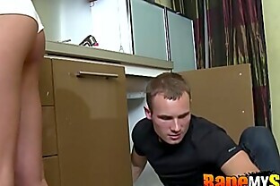Rough sex on teen by plumber