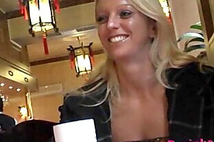 Natural exhibitionist in Chinese Restaurant - video