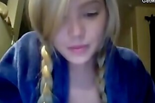 Blond german girl have webcam fun