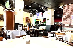 Latina waitress seduced and fucked by hung stranger