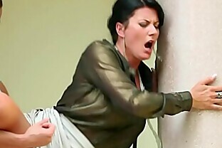Clothed ho pees over self
