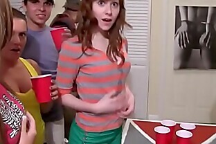 Crazy college babes drilled at dorm party