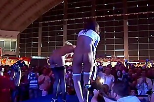 lesbian pornshow on public stage
