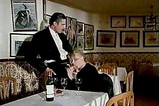 Blond Takes Two in Restaurant