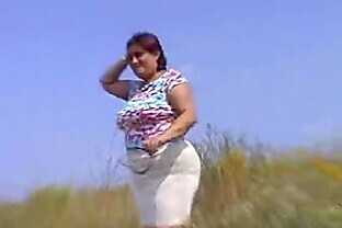 Mature Indian BBW mules walk