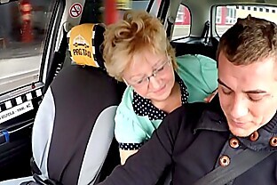 Czech Mature Blonde Hungry for Taxi Drivers Cock