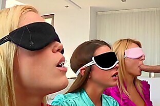 Blindfolded cfnm babe Natalia Starr bj