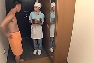 Japanese delivery girl, Lulu Kinouchi got nailed for mistake, uncensored