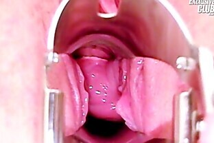 Blonde Leah visiting gyno clinic to have pussy speculum check