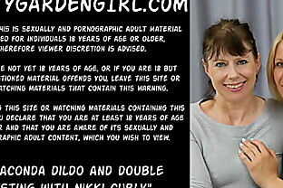 Anaconda dildo and double fisting with Nikki Curly