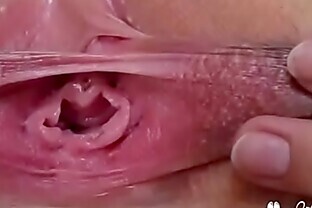 18yo Adelina Spreads Her Pussy Open Wide So You Can Look Inside