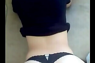 Beautiful teen ass in thong