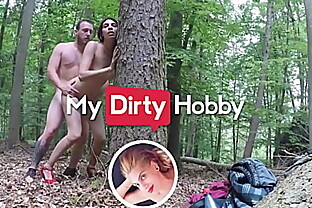 Brunette Hottie (Mila-Hase) Gets Horny Gets Undressed Rides Her Man's Cock Outdoors - My Dirty Hobby
