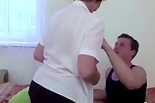 Granny Seduce Young Boy to Fuck her Hairy Asshole Anal