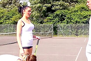 Hot step Mom Jess tricked to Fuck by Sons best Friend after Tennis match