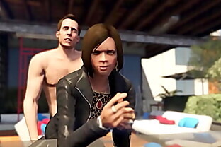 GTA 5 - Tennis Coach fucks Natalia Zverovna while waiting for Michael & Franklin
