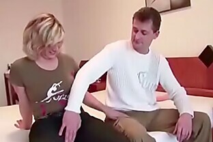 German Delivery guy and Missionary Handjob