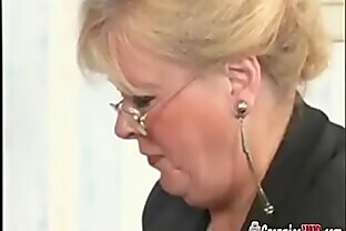 Chubby German Granny Blonde Loves To Ride Big Hard Cock
