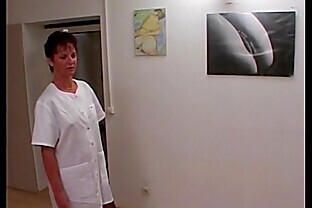 MILF Nurse Sexy Stockings Office Fucked Two Doctors