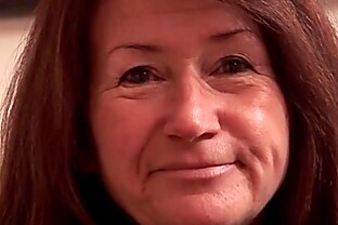German Granny gets a huge dildo