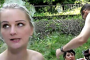 german Wet Tits torture at Park