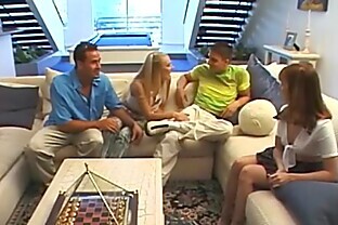 2 hot chicks and 2 guys fucking hard HC-1-02