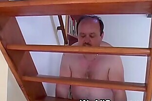 Nervous Indian sucks fat old mans cock