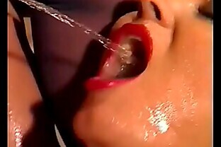 German pornstar Sybille Rauch pissing on another girl's mouth