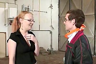 Dutch Teen With Glasses In Warehouse