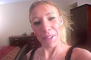 Foot fetish with hot blond