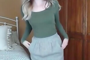 Beautiful woman in glasses undress