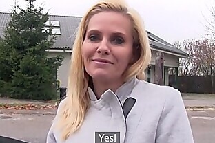 Public Agent Blonde MILF with Big Boobs Fucks a Stranger for Cash