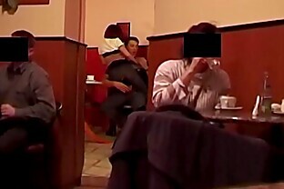 b. anal in a public coffee shop