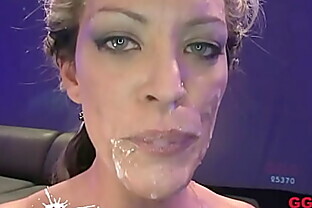 Messy Facial for Cum Crazed Queens GGG Compilation