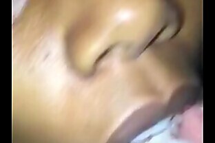 wife sleeping cumshot on lips