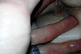 4 fingers in sleeping asshole
