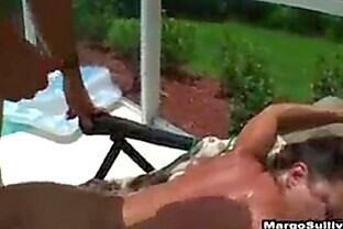 son rubs n fucks mom by pool