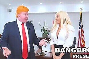 BANGBROS - Luna Star Gets Grabbed By The Pussy At The White House!