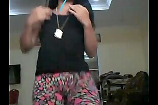 Asian malay girl dancing and fingering