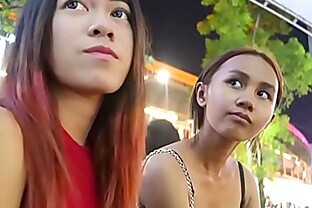 Super tiny 18yo Thai hottie with Bangkok bubble-butt booty rides tuktuk ft. Song