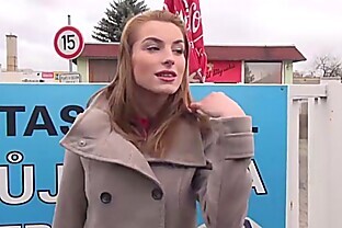 Super Perfect Beauty riding cock in a Van with stranger