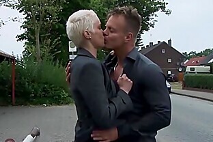 HITZEFREI Big tit German MILF picked up and fucked hard
