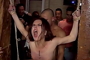 American slut anal fucked in public bdsm 5 min