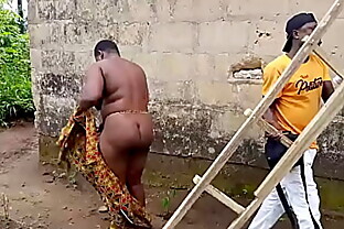 HE CAME FOR ELECTRICAL WIRING IN MY NEW HOUSE, I COULD'NT RESIST TO FUCK HIM OUTDOOR 6 min