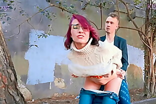 KISSCAT Love Breakfast with Sausage - Public Agent Pickup Russian Student for Outdoor Sex 12 min